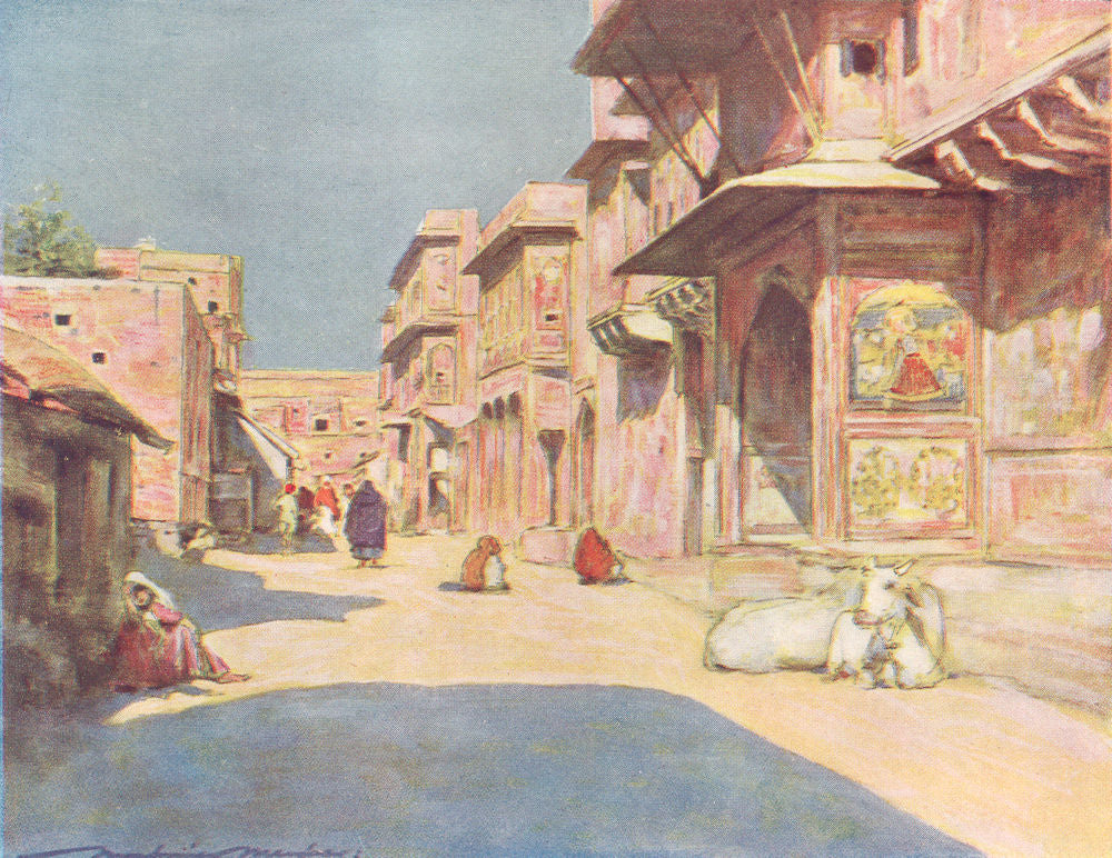INDIA. Jaipur, India 1920 old antique vintage print picture